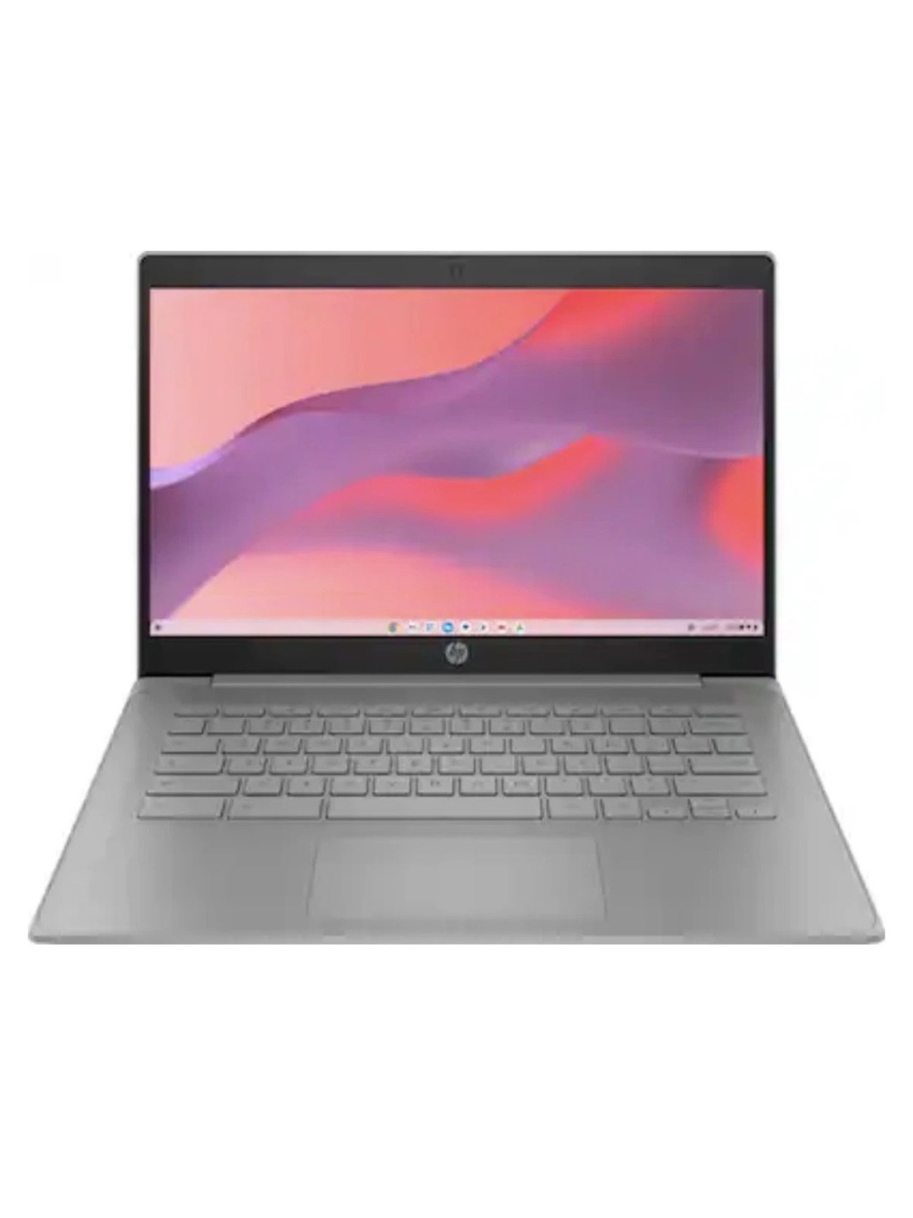 HP Silver Chromebook Laptop with Slim Display